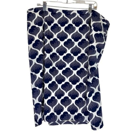 Boden Blue Spade Geometric Pencil Skirt - Picture 2 of 6